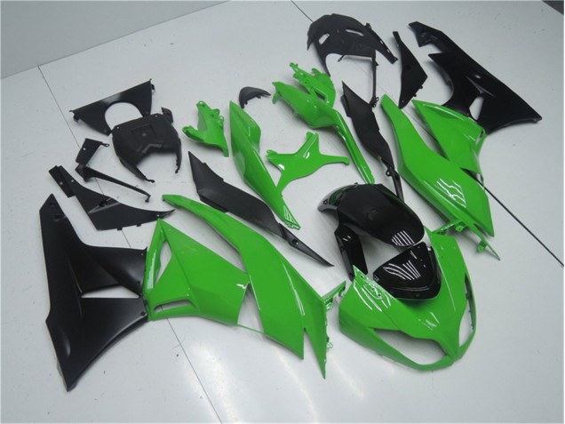 Custom 2009-2012 Green Black Kawasaki ZX6R Replacement Motorcycle Fairings