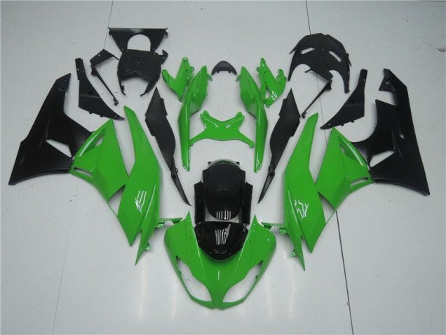 Custom 2009-2012 Green Black Kawasaki ZX6R Replacement Motorcycle Fairings