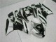 Custom 2009-2012 White Black Kawasaki ZX6R Motorcycle Replacement Fairings