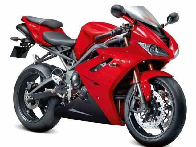 Custom 2009-2012 Red Black Triumph Daytona 675 Triple Bike Fairings