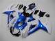 Custom 2011-2021 Blue White Suzuki GSXR 600/750 Motorbike Fairing Kits