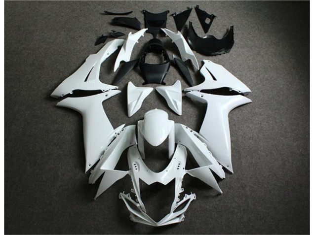 Custom 2011-2021 White Suzuki GSXR 600/750 Motorcycle Fairings Kit