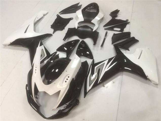 Custom 2011-2021 Black White Suzuki GSXR 600/750 Motorcylce Fairings & Bodywork