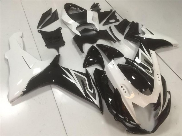 Custom 2011-2021 Black White Suzuki GSXR 600/750 Motorcylce Fairings & Bodywork