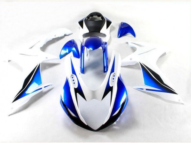 Custom 2011-2021 Blue White Suzuki GSXR 600/750 Motorbike Fairings