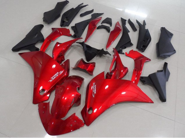 Custom 2011-2013 Red Matte Black Honda CBR250RR Motorcyle Fairings