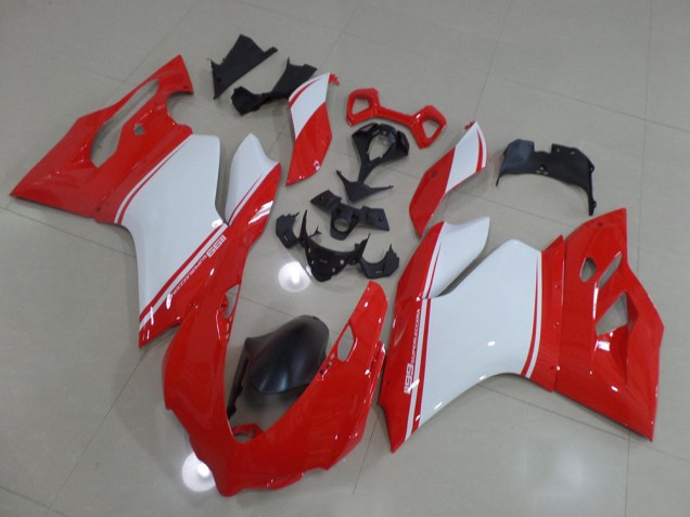 Aftermarket 2011-2014 Red White Ducati 1199 Motorbike Fairing