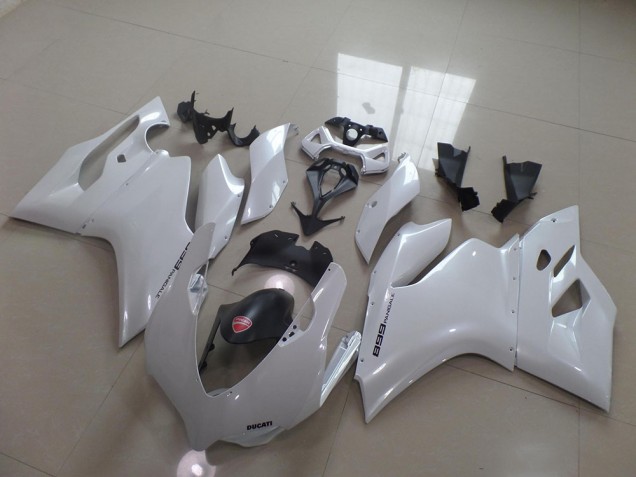 Aftermarket 2011-2014 Pearl White Ducati 1199 Motorcycle Fairing Kit