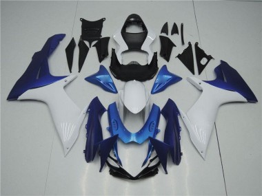 Aftermarket 2011-2021 White Blue Suzuki GSXR 600/750 Replacement Fairings