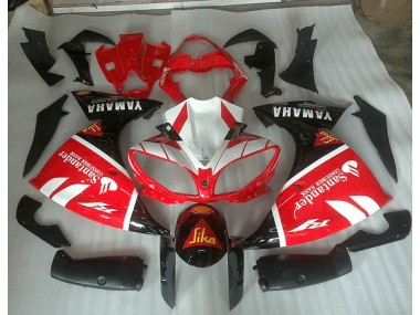 Custom 2012-2014 Red White and Black Graphic Yamaha YZF R1 Motorbike Fairing