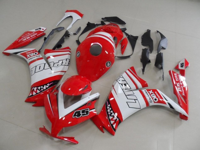 Custom 2012-2016 Red Liverpool 45 Honda CBR1000RR Bike Fairings