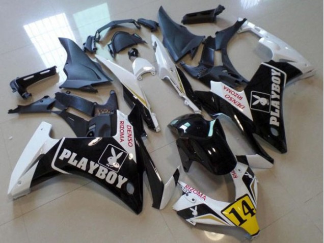 Custom 2013-2015 Black Playboy 14 Honda CBR500RR Motorbike Fairing