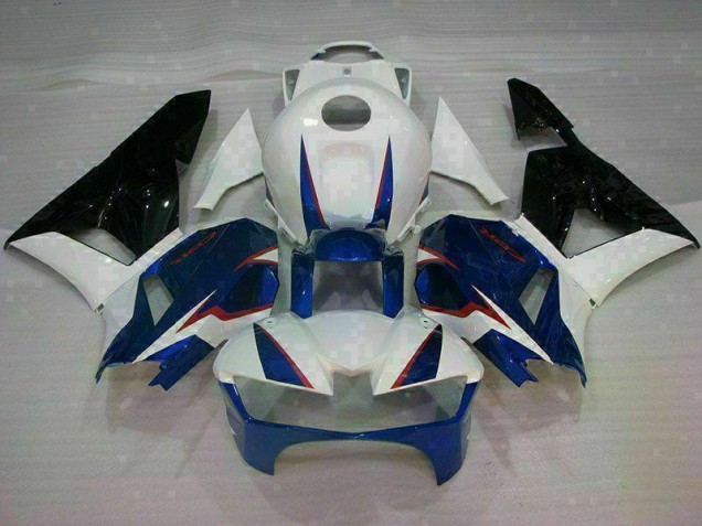 Custom 2013-2021 Blue White Honda CBR600RR Motorcycle Fairings