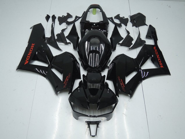 Custom 2013-2021 Glossy Black with Red Sticker Honda CBR600RR Motorcycle Fairings Kit