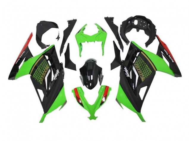 Aftermarket 2013-2016 Green Black Kawasaki EX300 Motor Bike Fairings & Bodywork