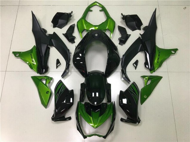 Custom 2013-2016 Green Black Kawasaki Z800 Motorbike Fairing Kits