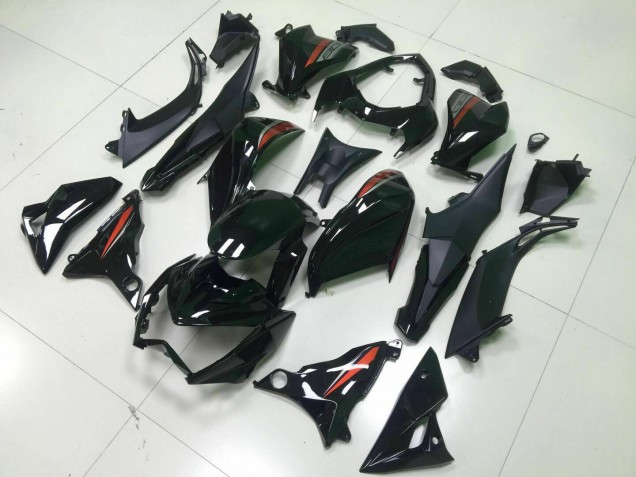 Custom 2013-2016 Black Kawasaki Z800 Motorcycle Fairings Kits