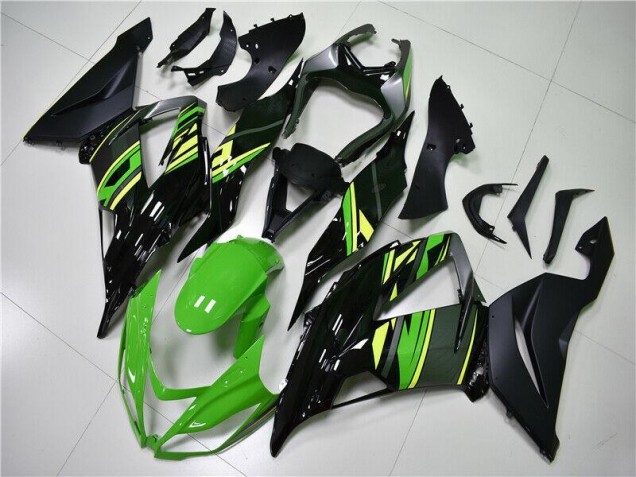 Custom 2013-2018 Green Black Kawasaki ZX6R Replacement Fairings