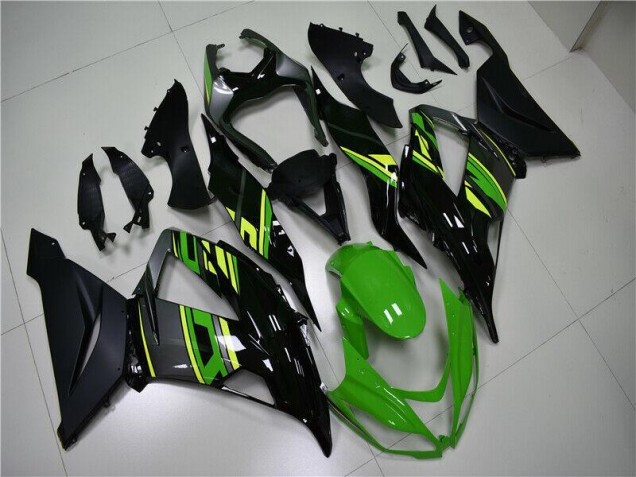 Custom 2013-2018 Green Black Kawasaki ZX6R Replacement Fairings