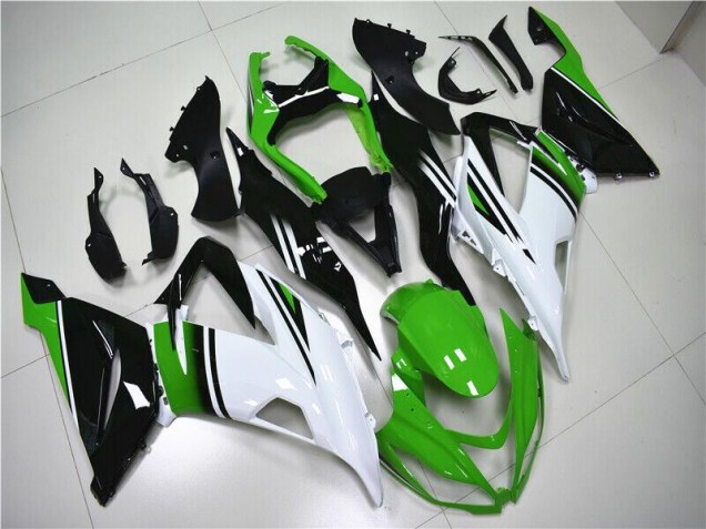 Custom 2013-2018 Green White Black Kawasaki ZX6R Motor Fairings