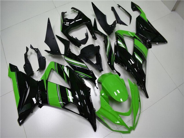 Custom 2013-2018 Green Black Kawasaki ZX6R Motorcycle Fairings