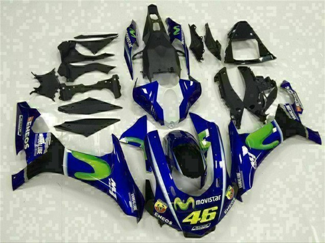 Custom 2015-2019 Blue Yamaha YZF R1 Motorcycle Fairing Kit