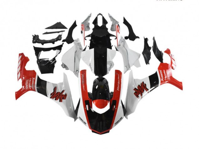 Custom 2015-2019 Red White Yamaha YZF R1 Motorbike Fairing