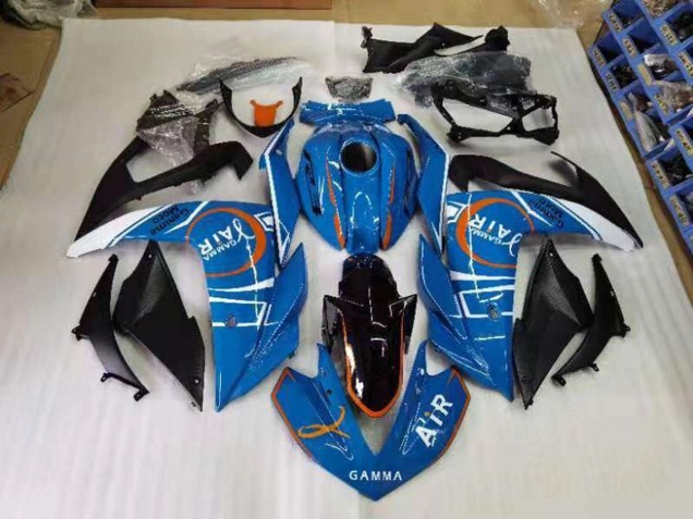 Aftermarket 2015-2022 Blue and White Yamaha YZF R3 Motorcyle Fairings