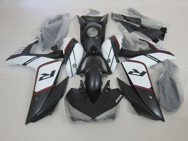 Aftermarket 2015-2022 Black White Yamaha YZF R3 Motor Fairings