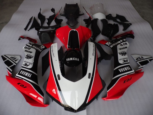 Custom 2015-2019 Red White Black Yamaha YZF R1 Motorcycle Replacement Fairings