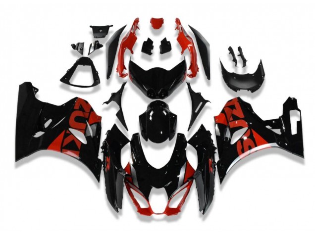 Custom 2017-2021 Black Red Suzuki GSXR 1000 Motorcycle Fairings Kit