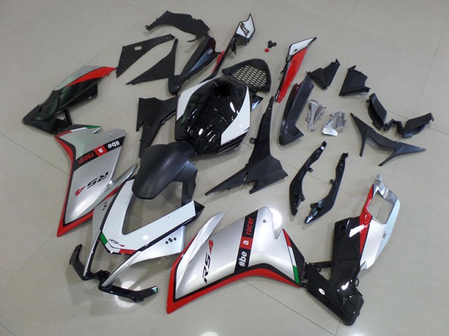 Custom 2011-2018 Black Silver Red Aprilia RS4 50 125 Bike Fairings