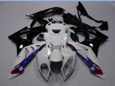 Custom 2009-2014 White Black Blue BMW S1000RR Motorcycle Fairing Kit