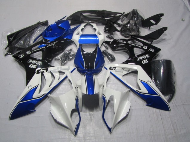 Custom 2009-2014 Blue White BMW S1000RR Bike Fairing