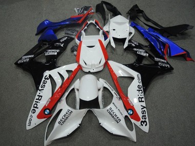 Custom 2009-2014 White Blue Red BMW S1000RR Bike Fairings