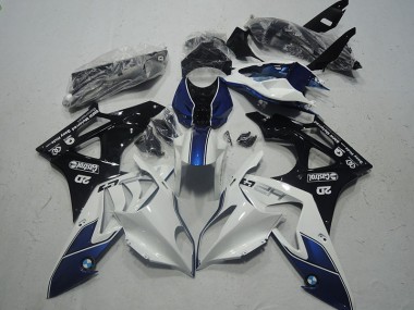 Custom 2009-2014 White Blue BMW S1000RR Motor Bike Fairings