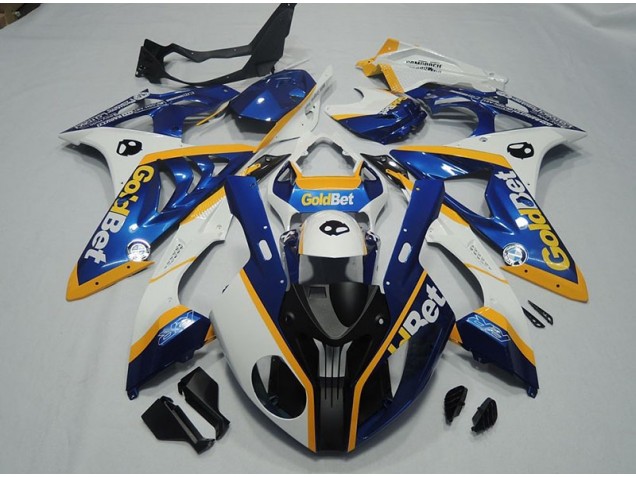 Custom 2009-2014 Black Blue White GoldBet BMW S1000RR Moto Fairings