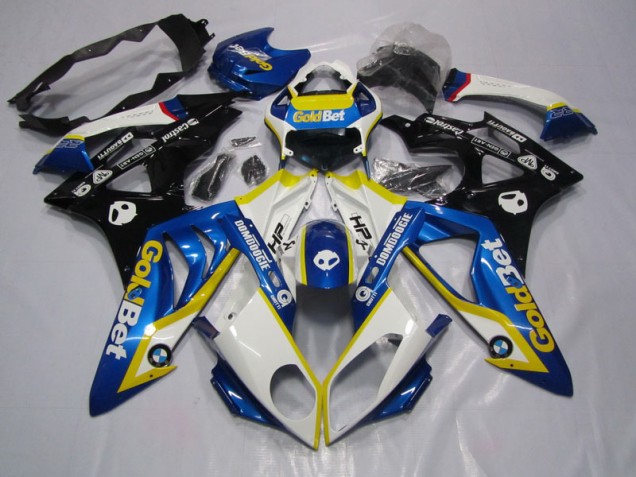 Custom 2009-2014 Blue White GoldBet BMW S1000RR Motorcycle Replacement Fairings