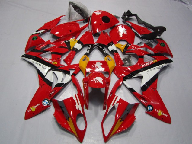 Custom 2009-2014 Red White BMW S1000RR Motorcyle Fairings