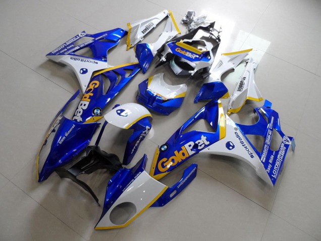 Custom 2009-2014 Blue White GoldBet BMW S1000RR Motorcycle Fairings Kit