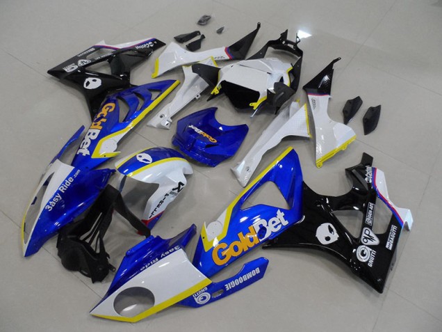 Custom 2009-2014 Blue White GoldBet BMW S1000RR Motorcycle Fairings