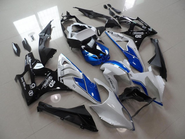 Custom 2009-2014 White Blue Black BMW S1000RR Motorcycle Fairing