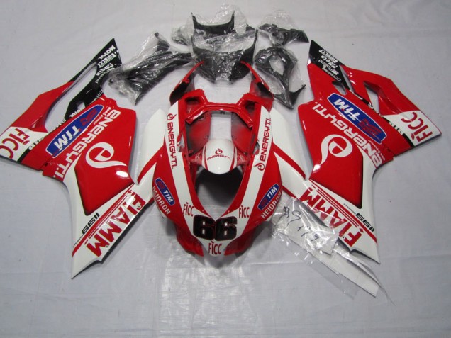 Custom 2011-2014 Red FIAMM FICC Ducati 1199 Motorbike Fairing