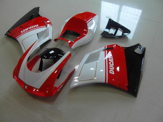 Custom 1993-2005 Red White Ducati 748 916 996 996S Motor Bike Fairings