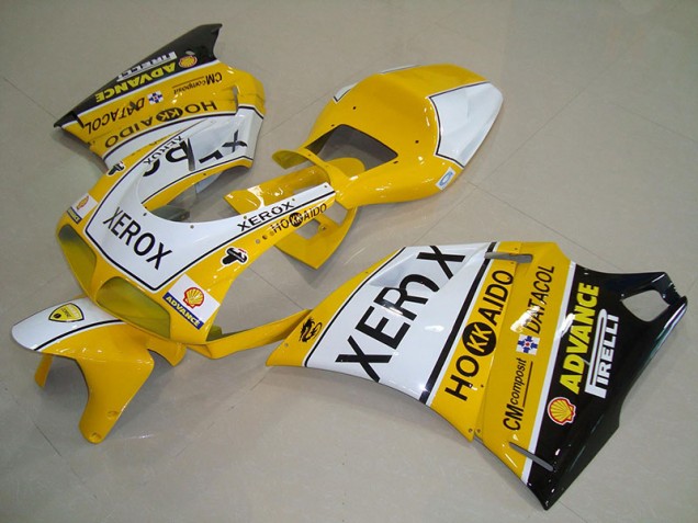 Custom 1993-2005 Yellow White Xerox Ducati 748 916 996 996S Replacement Motorcycle Fairings