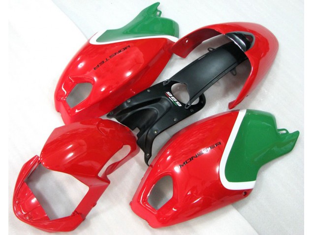 Custom 2008-2012 Red Green Monster Ducati Monster 696 Motorcycle Replacement Fairings