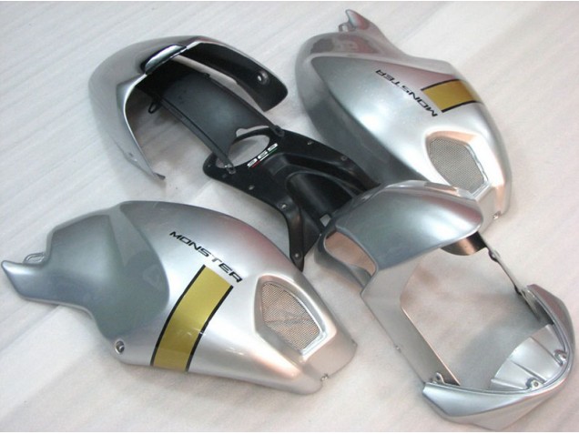 Custom 2008-2012 Black Silver Monster Ducati Monster 696 Motorcycle Fairings Kit