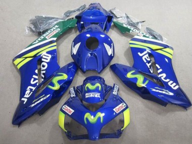 Custom 2004-2005 Blue Movistar Castrol Honda CBR1000RR Motorbike Fairing