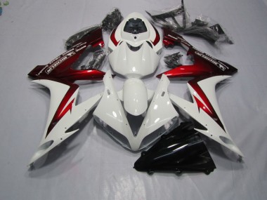 Custom 2004-2005 White Red Honda CBR1000RR Motorcycle Fairing Kits