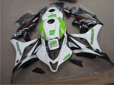 Custom 2004-2005 White Green Hannspree Honda CBR1000RR Motorcycle Fairing Kit